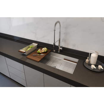 Julien 005460 Smartstation 31-1/2 Undermount Reveal Stainless Steel Kitchen  Sink Set