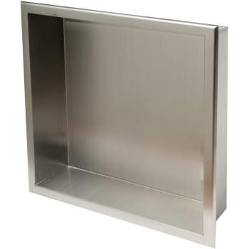 Alfi Brand ABNP1616-BG 16 x 16 Brushed Gold PVD Steel Square Single Shelf Shower NICHE