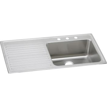 Single bowl sink with drainboard