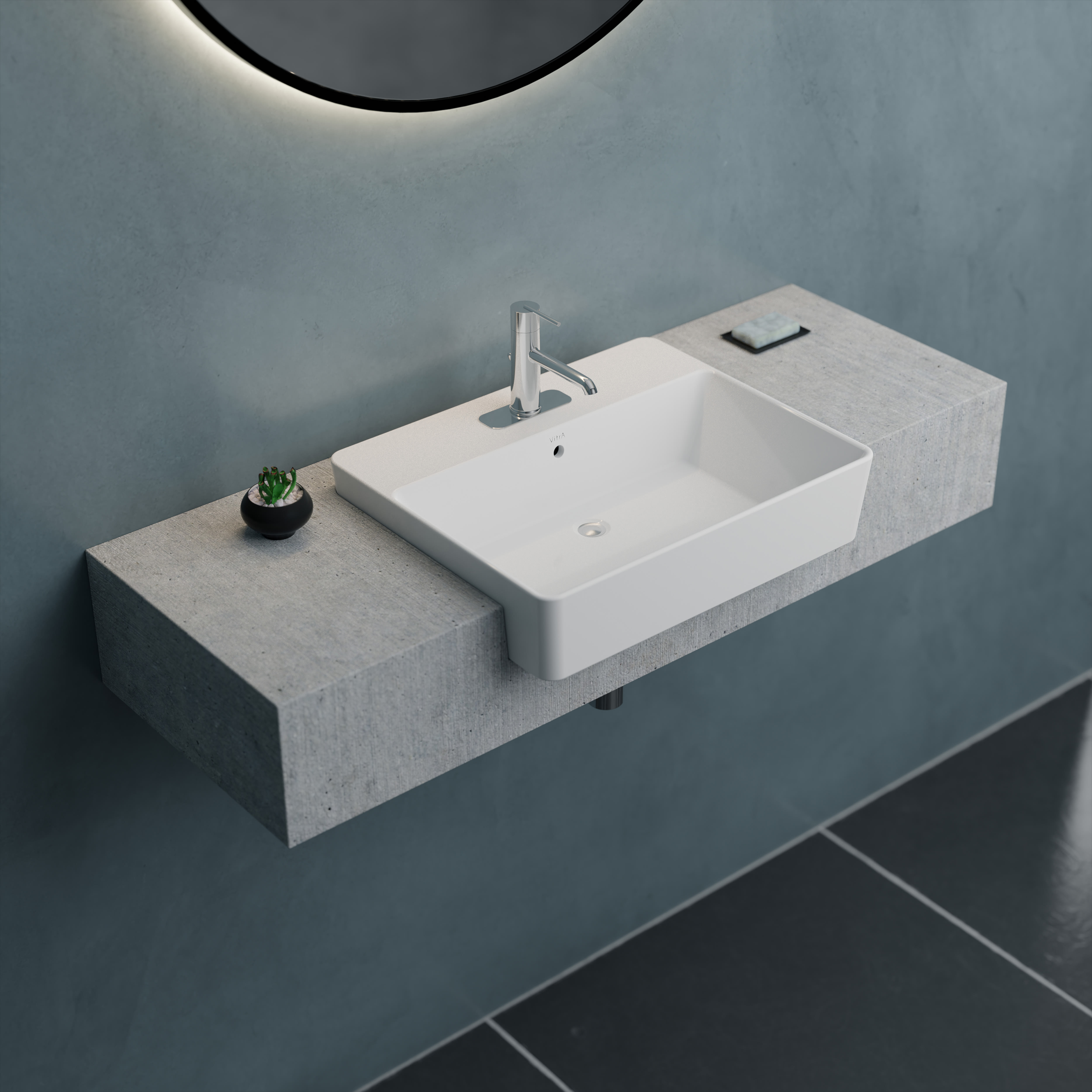 Cheviot 1294-WH-1 Nuo 2 Semi-Recessed Sink | QualityBath.com