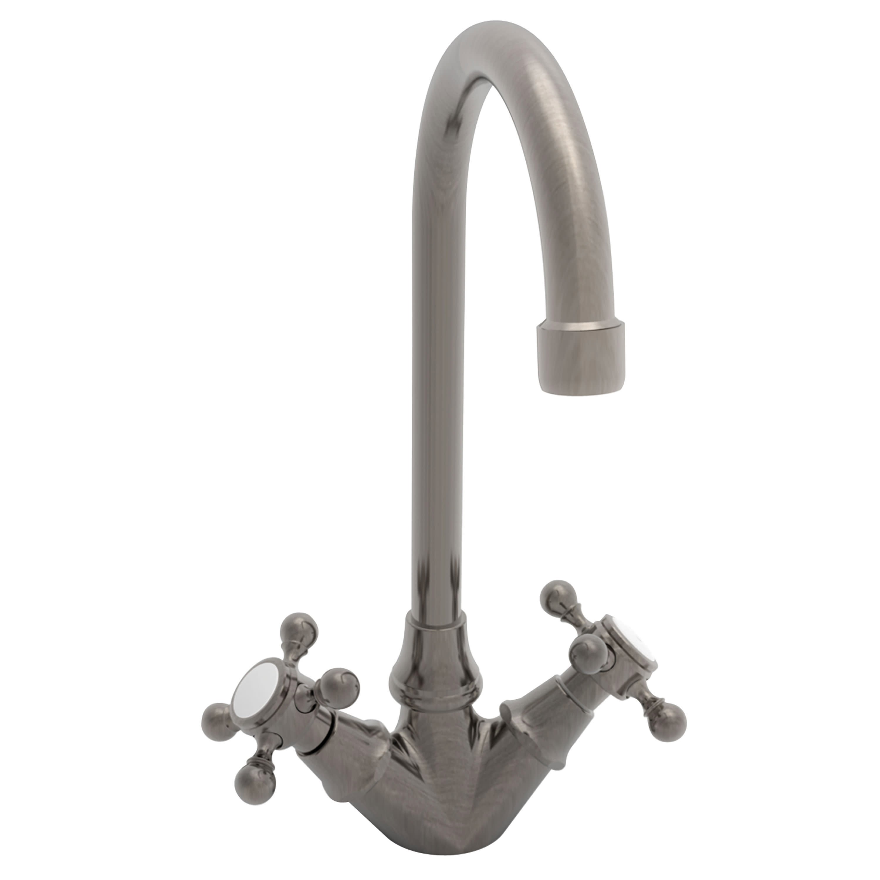 Newport Brass 9482/04 Chesterfield Double Handle Wall Mounted Pot Filler  Faucet with Metal Lever Handles in Satin Brass (PVD)