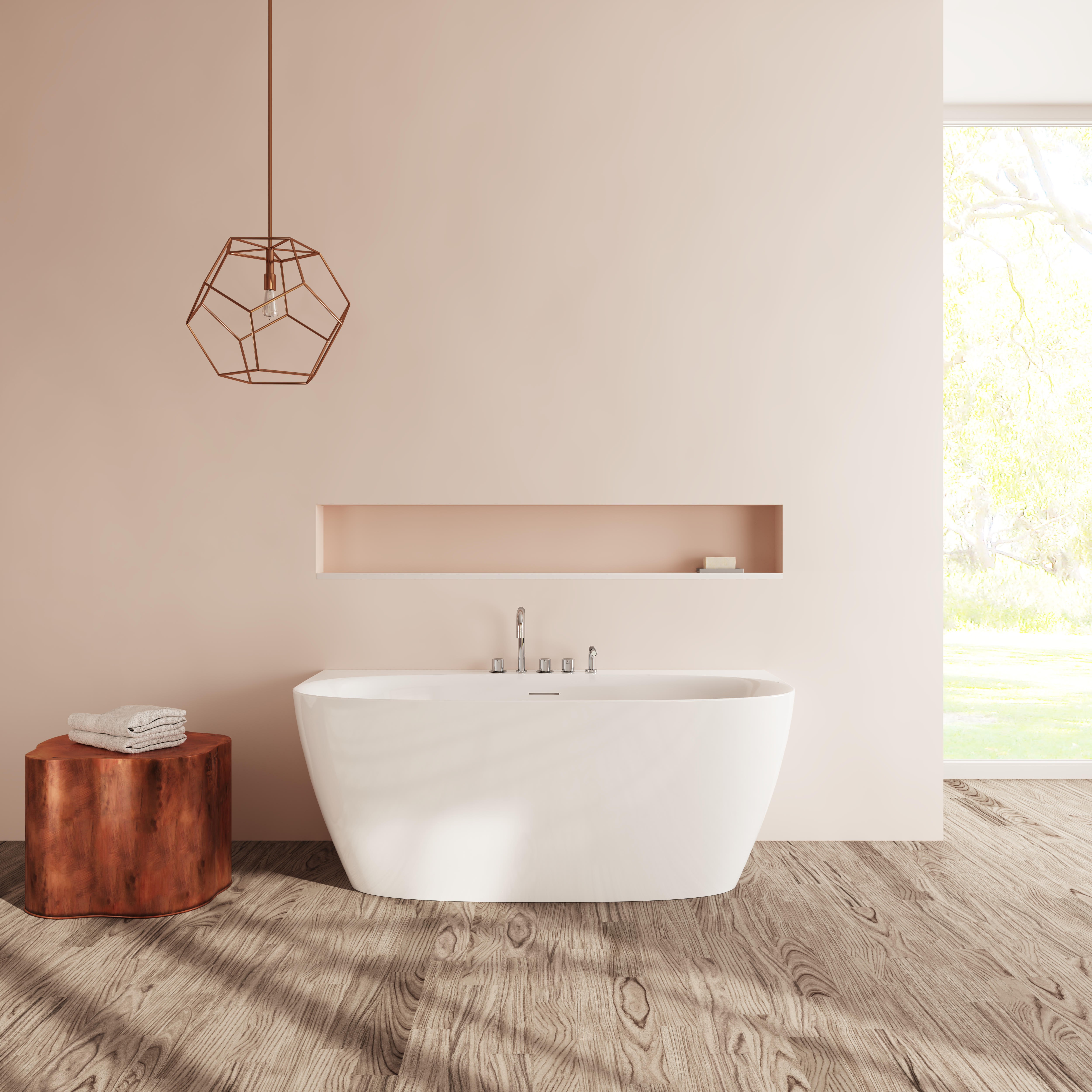 Perlato PTXPLN5930-GW Palencia Soaker Tub | QualityBath.com
