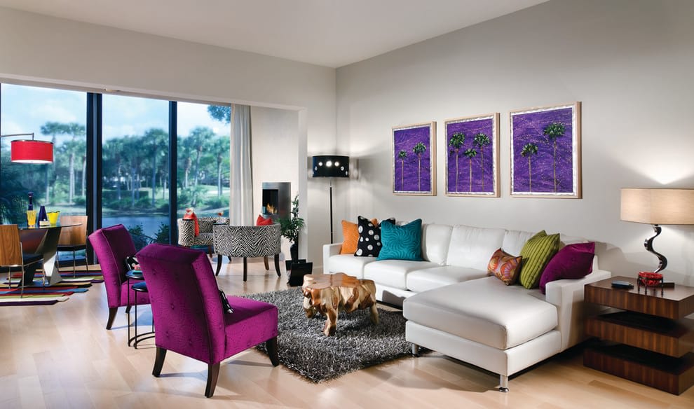 Decorating Den Interiors amethyst chairs