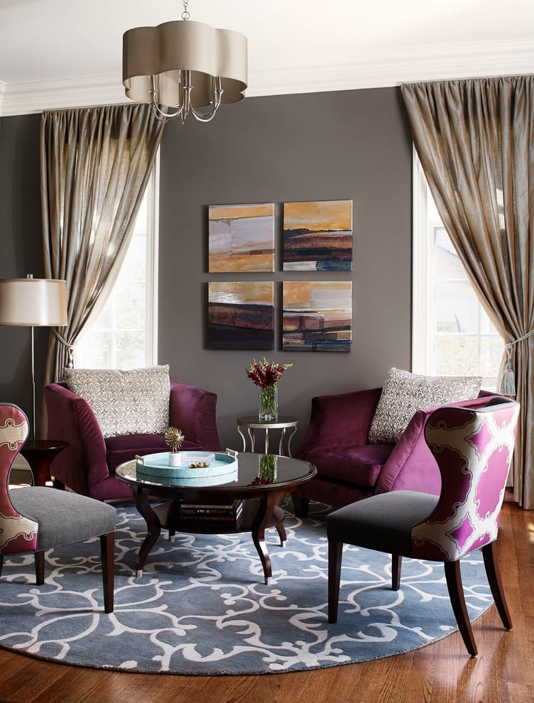 Morgante Wilson Architects purple grey chairs
