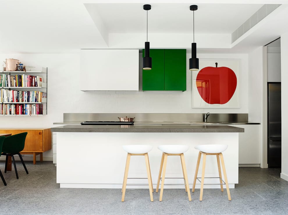 Arent & Pyke white green kitchen