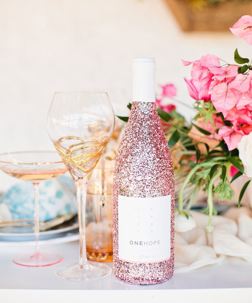 Sparkly Champagne bottle, via Style Me Pretty
