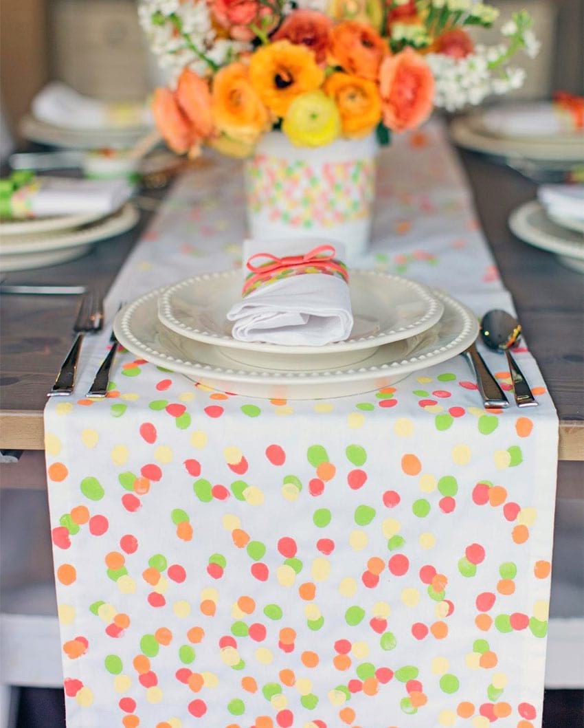 Fingerprint table runner, via HGTV