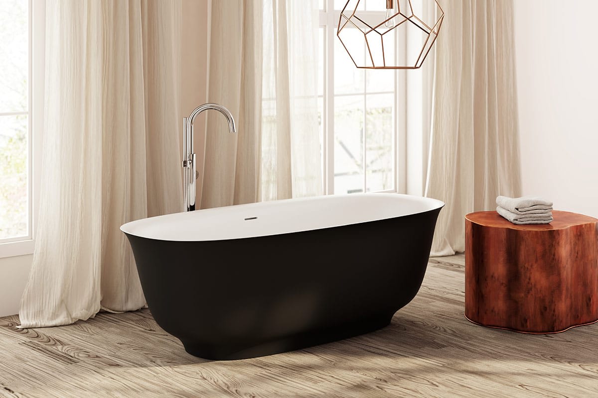 Freestanding pedestal clearance tub