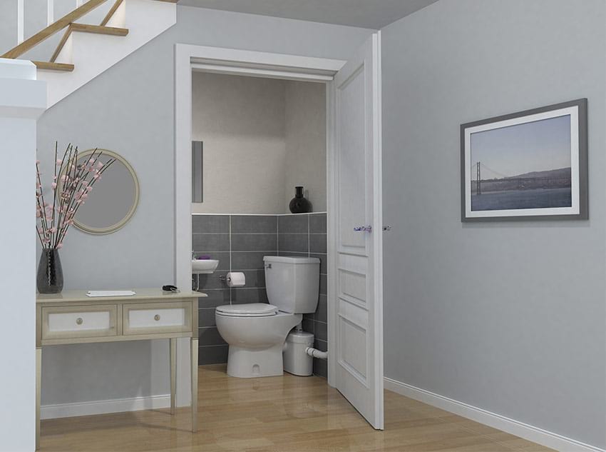 Saniflow Saniaccess2 Rear Spigot Toilet with Macerating Pump