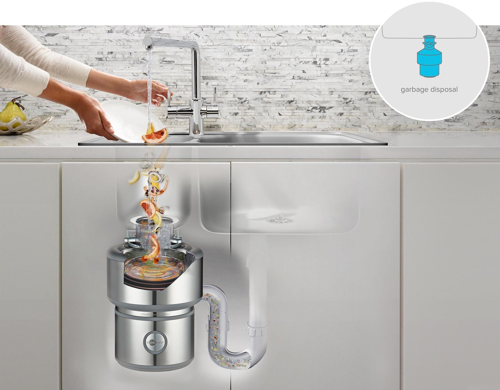 kitchen sink trash disposal pvc kit