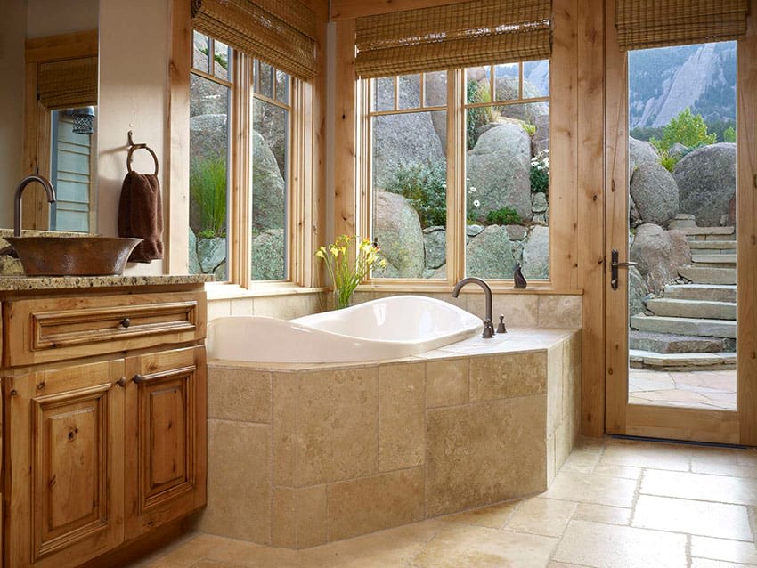 Corner Tubs Everything You Need To, Garden Tub Shower Curtain Ideas