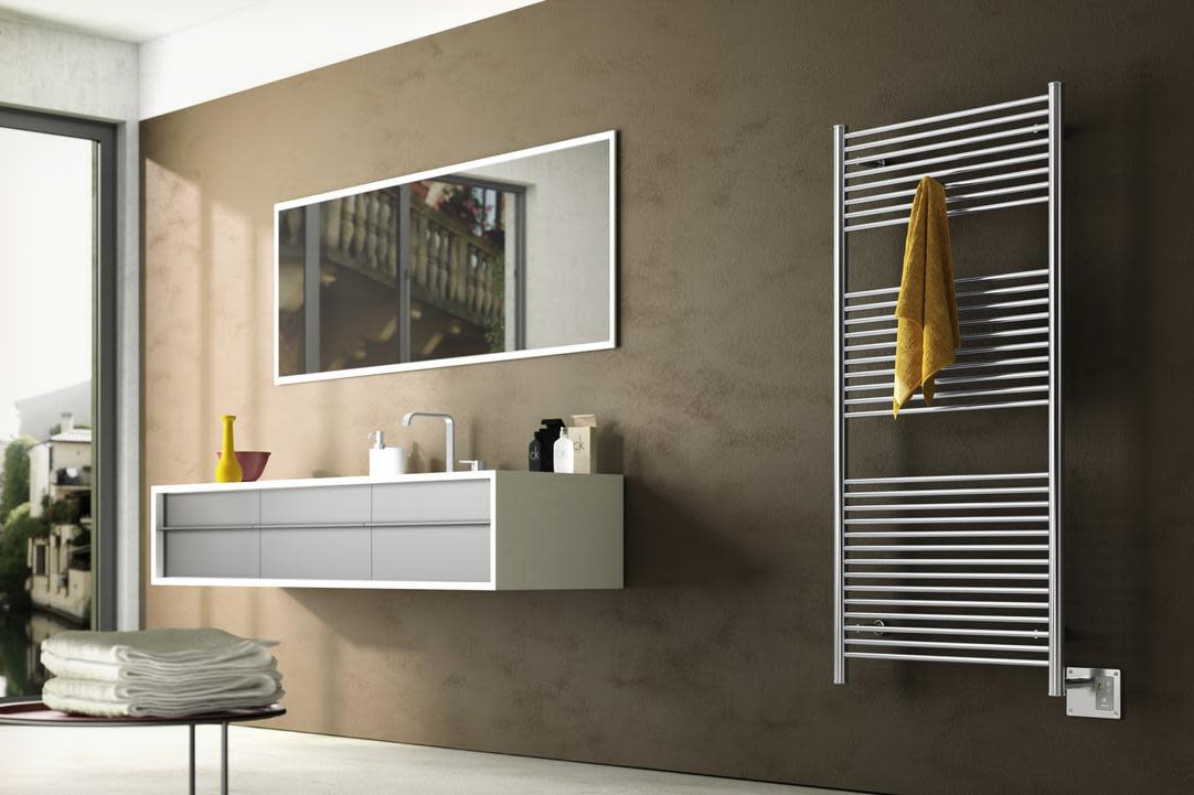 How To Choose A Towel Warmer Qualitybath Com Discover - Bathroom Wall Cabinet With Towel Rail