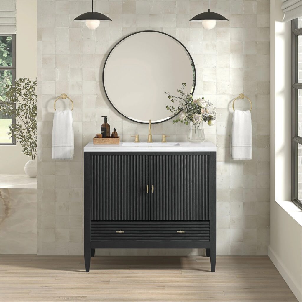 James Martin Myrrin 36 Carbon Oak Vanity