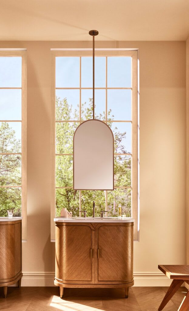 Robern Sculpt hanging arch mirror