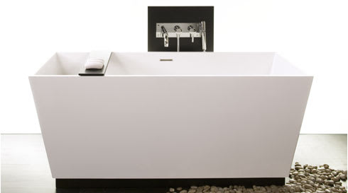 Cube Collection Freestanding Soaker Tub, Wetstyle Cube Bathtub