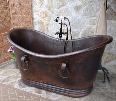 free standing tub copper
