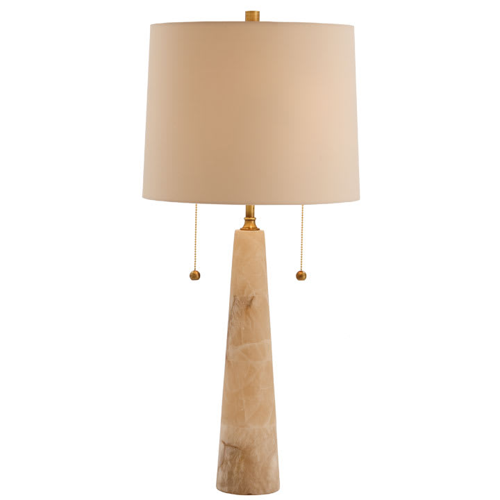 marble and brass table lamp