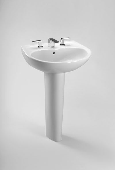 TOTO LPT241.8G-11 Supreme Lavatory and Pedestal with 8-Inch Centers Colonial White