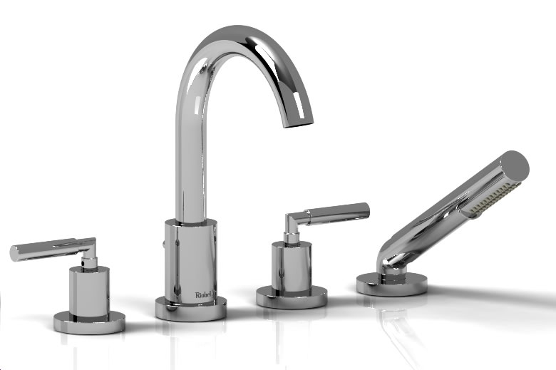 Riobel Sy12l Sylla 4 Piece Deck Mount Faucet With Hand Shower