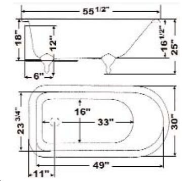 Barclaytub Kit 54 Ci Roll Top, Tub - Barclay - TKCTRN54-SN1