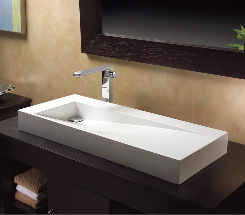 Mti Mtcs711 Boutique Collection St Tropez Resin Stone Above Counter Undermount Lavatory Basin Qualitybath Com - Offset Bathroom Vanity Drainage