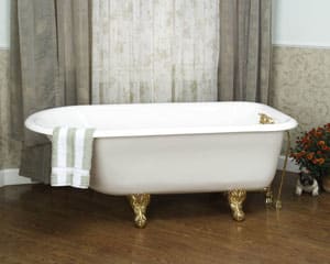 Barclay Products 5.58 ft. Cast Iron Double Roll Top Bathtub Kit in