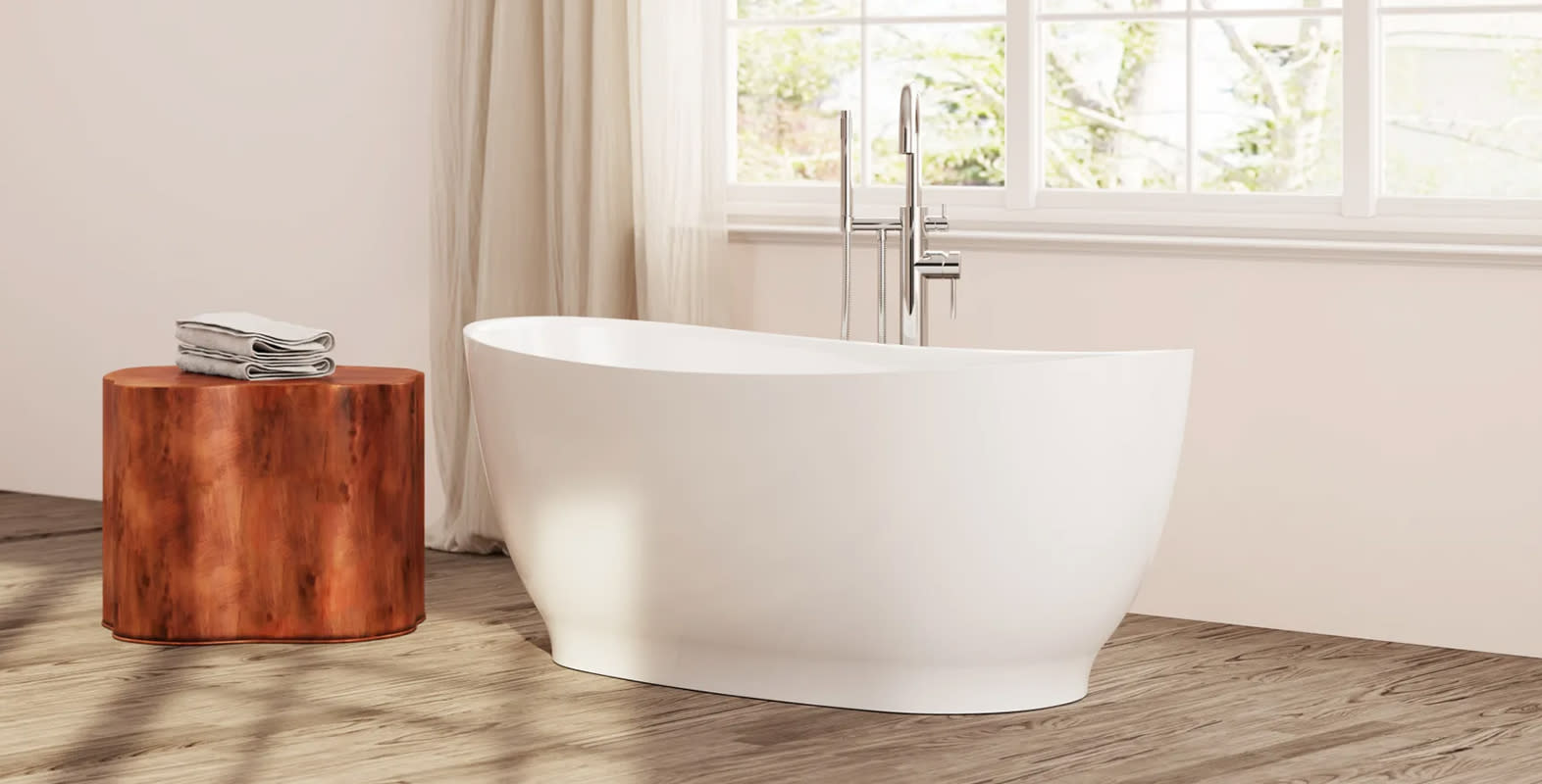 Perlato Vittoria Eco-Lapistone Soaker Tub