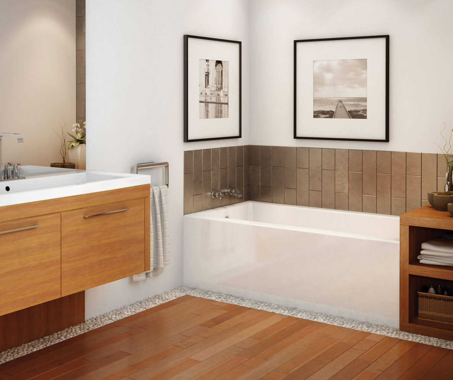 バッグ INV1811STP Cool Gray 36L Maax 105735 Rubix 6632 Soaker Tub | QualityBath.com