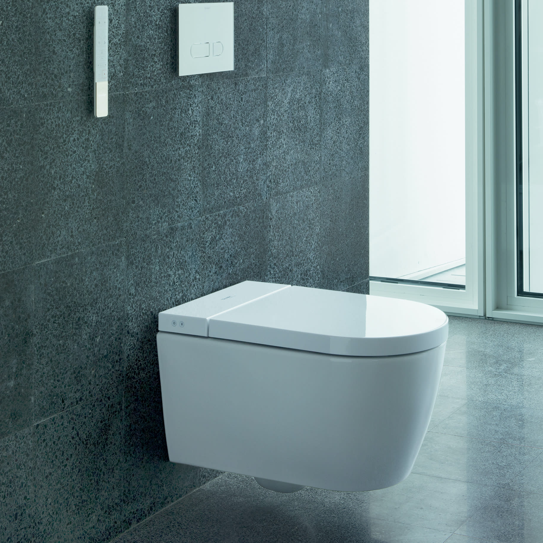 Skim ademen goochelaar Duravit 251009+612000 Me By Starck Wall Mount Toilet With Sensowash Starck  F Shower Toilet Seat | QualityBath.com