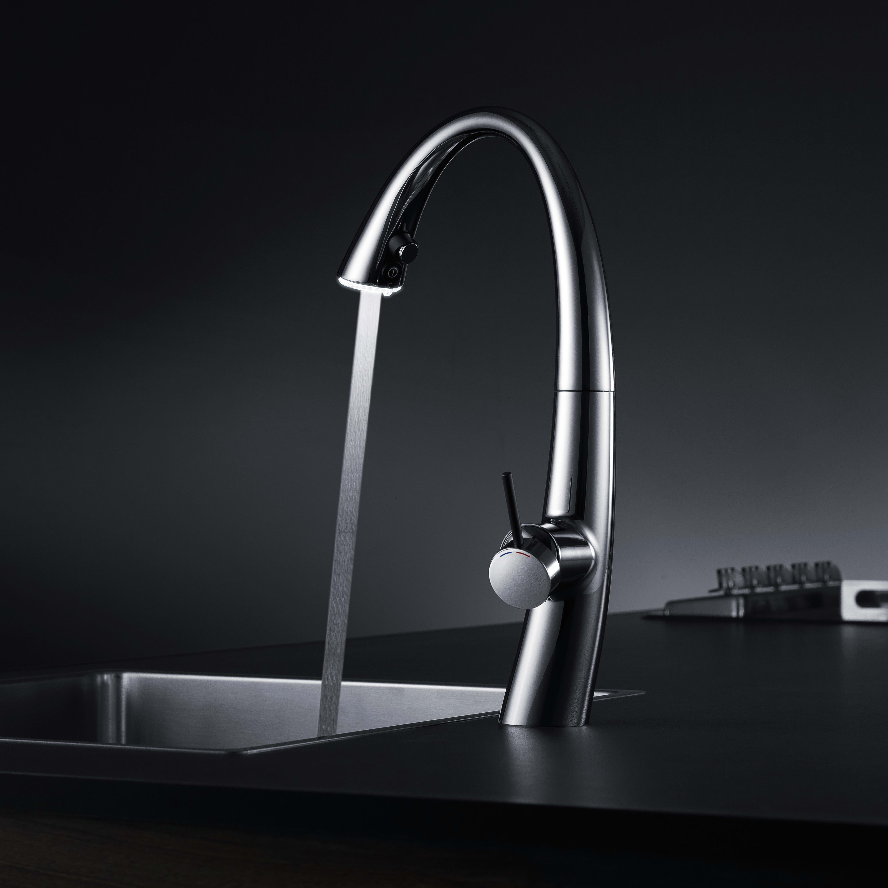 KWC 10.201.122.176 Zoe Single Lever Kitchen Faucet With Light