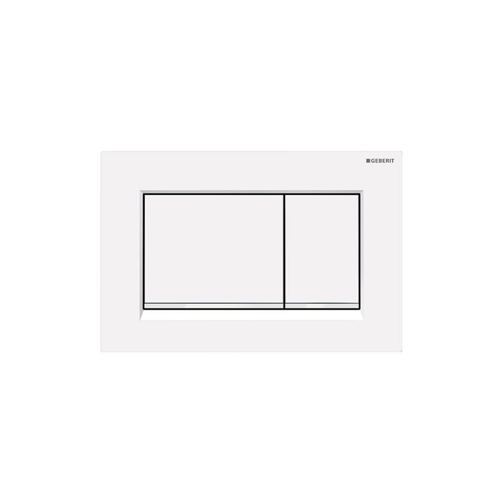 Geberit Sigma30 Bedieningsplaat Diepzwart/Glanzend - Voor 2 Hoeveelheden Spoeling