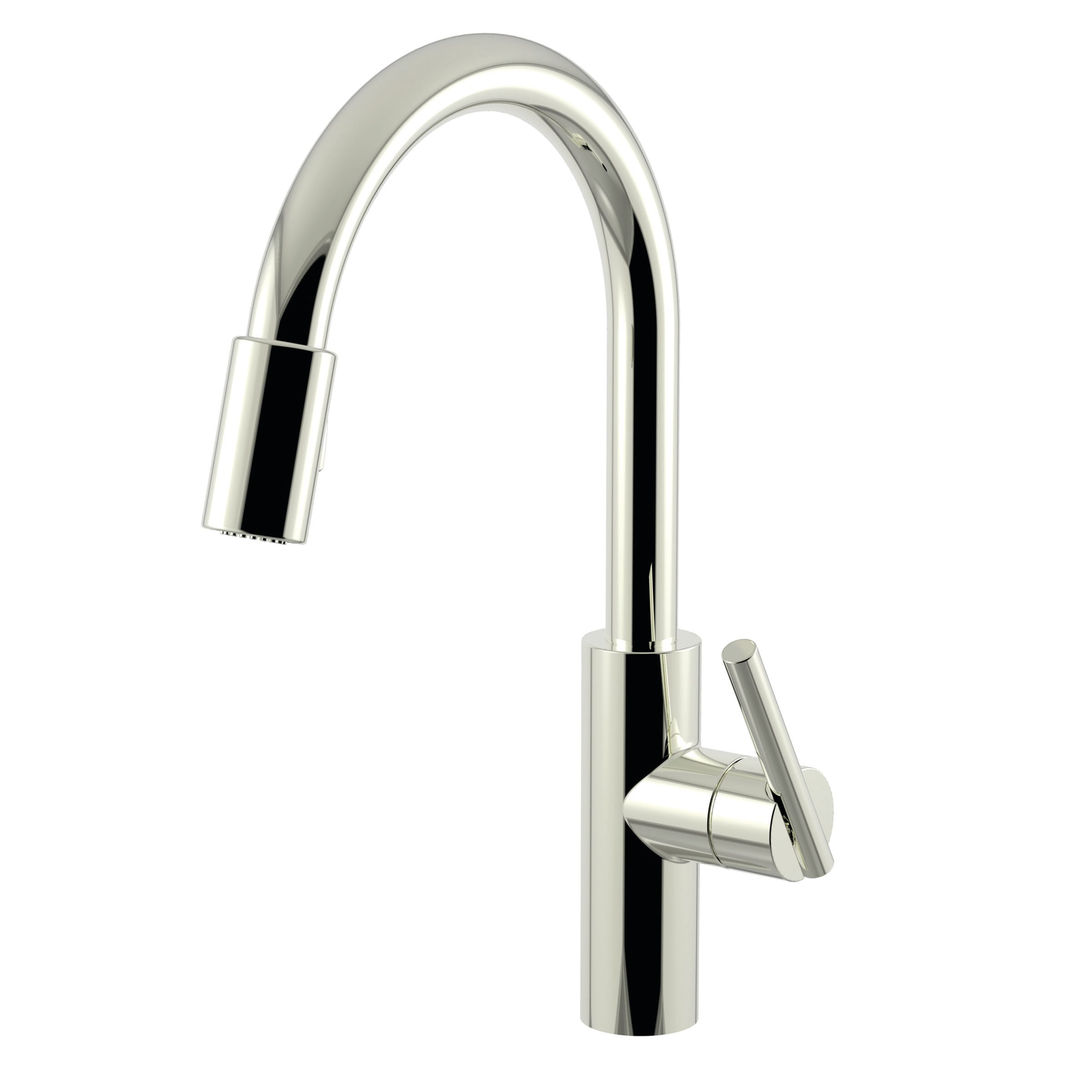 Newport Brass 1500-5103/04 Satin Brass (PVD) East Linear Kitchen Faucet  with Metal Lever Handle and Pull-down Spray - Touch On Kitchen Sink Faucets  