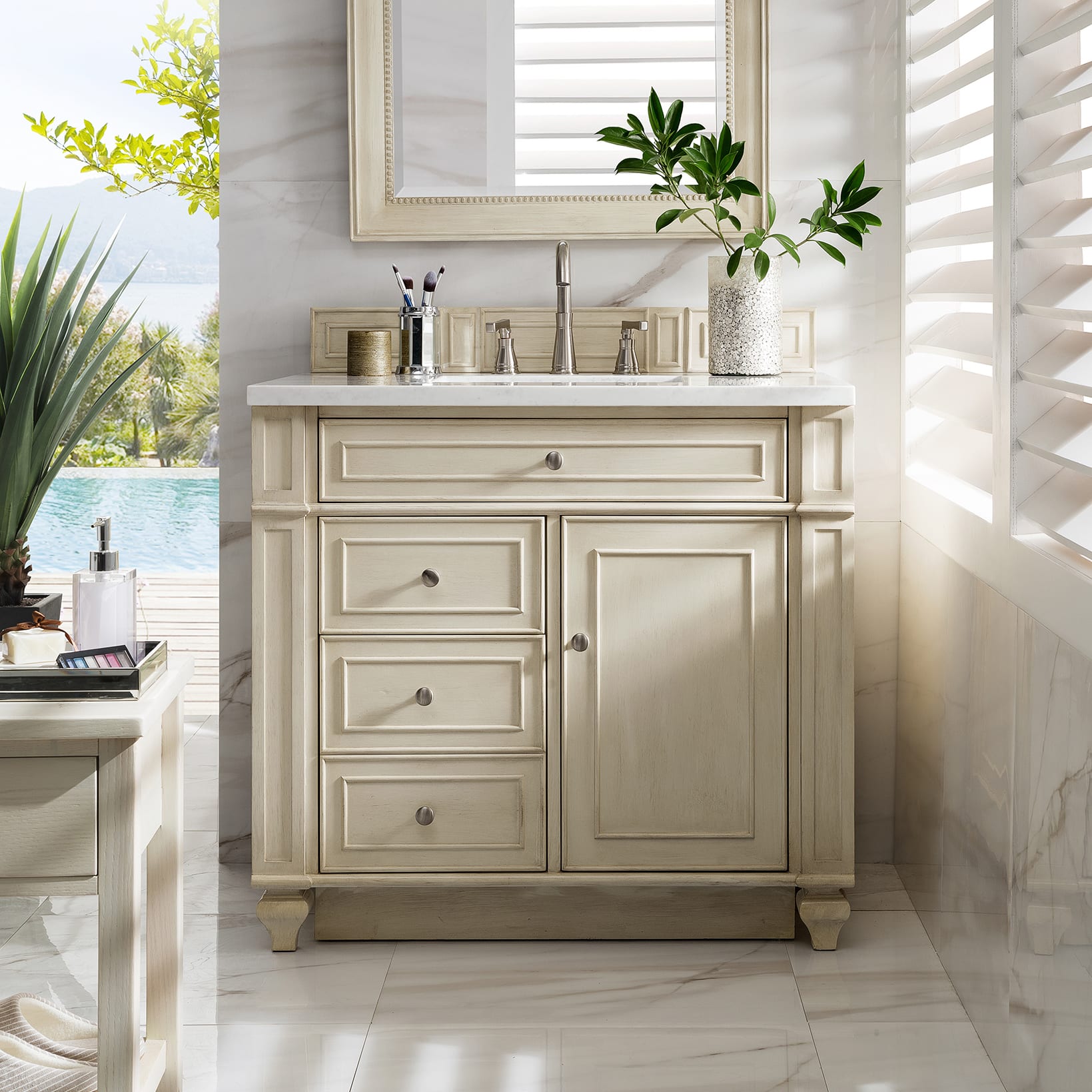 30 / 32 / 36 Bathroom Vanity with Sink Set Wood Storage Cabinet Free  Standing