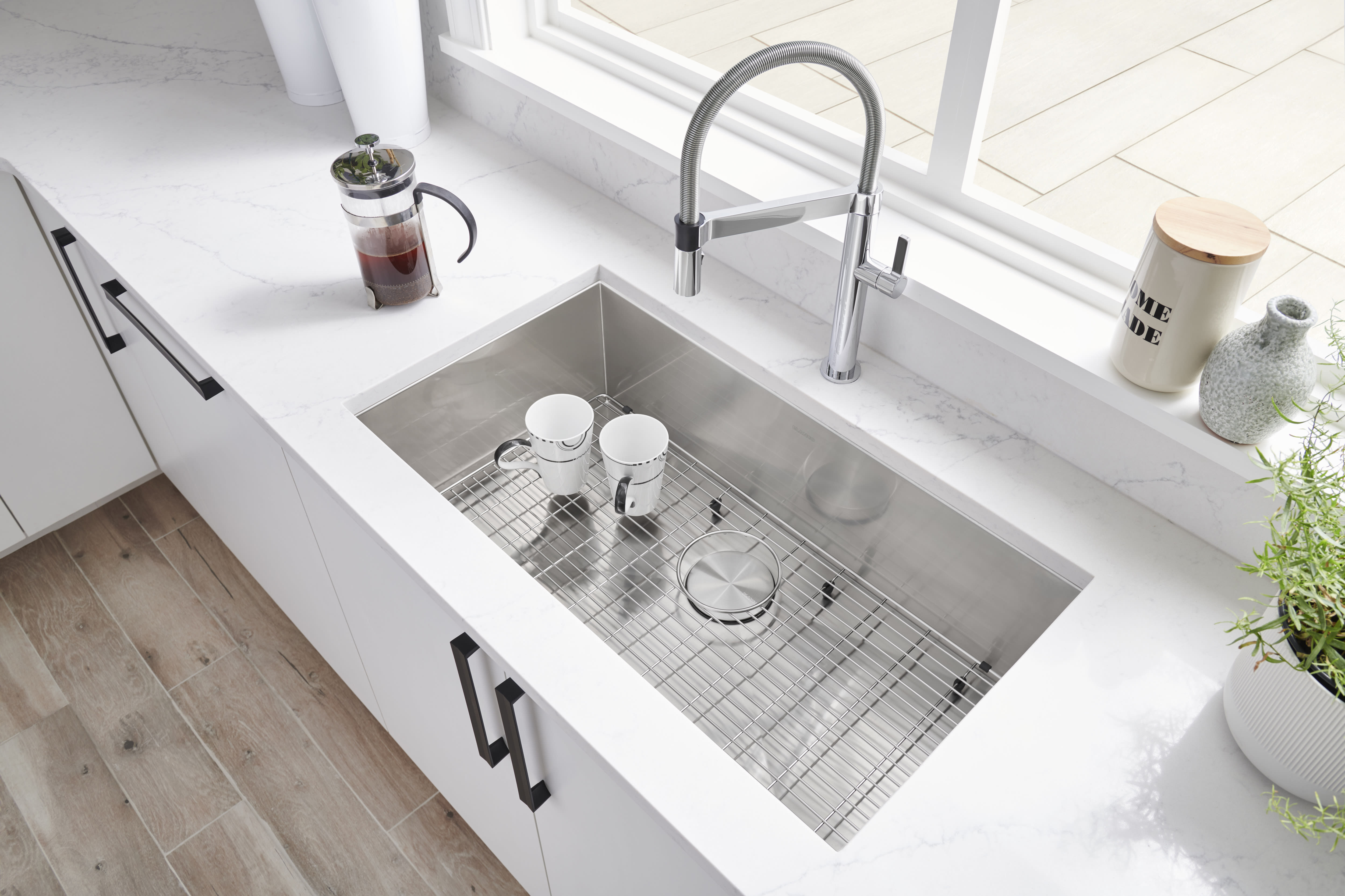 Kitchen sink discount grids stainless steel