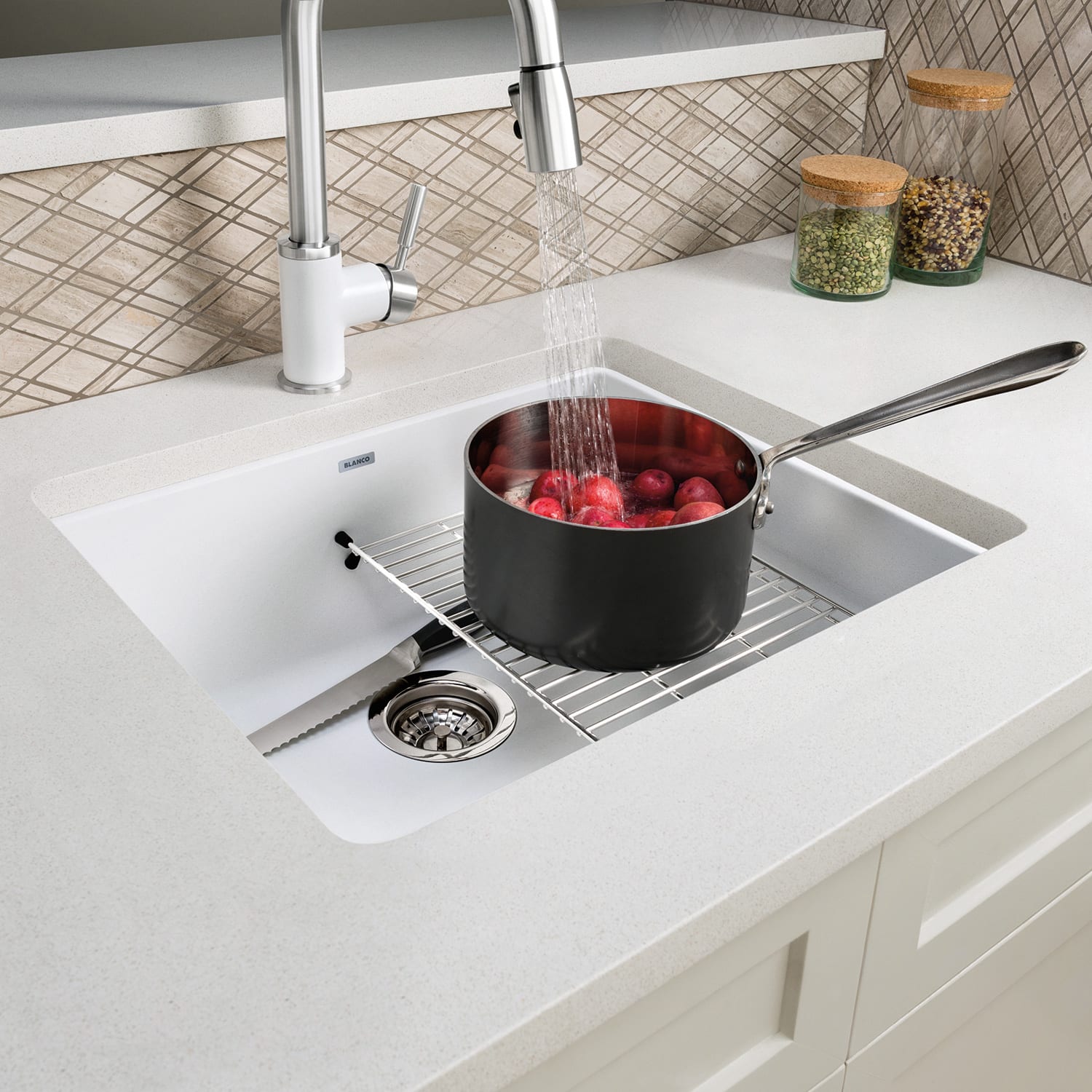 Blanco Stainless Steel Floating Sink Grid (Precis Super Single), 23353 –  The Sink Boutique