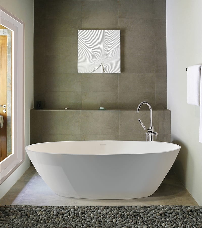 MTI S247A-WH-MT Alissa Freestanding Soaker Tub | QualityBath.com