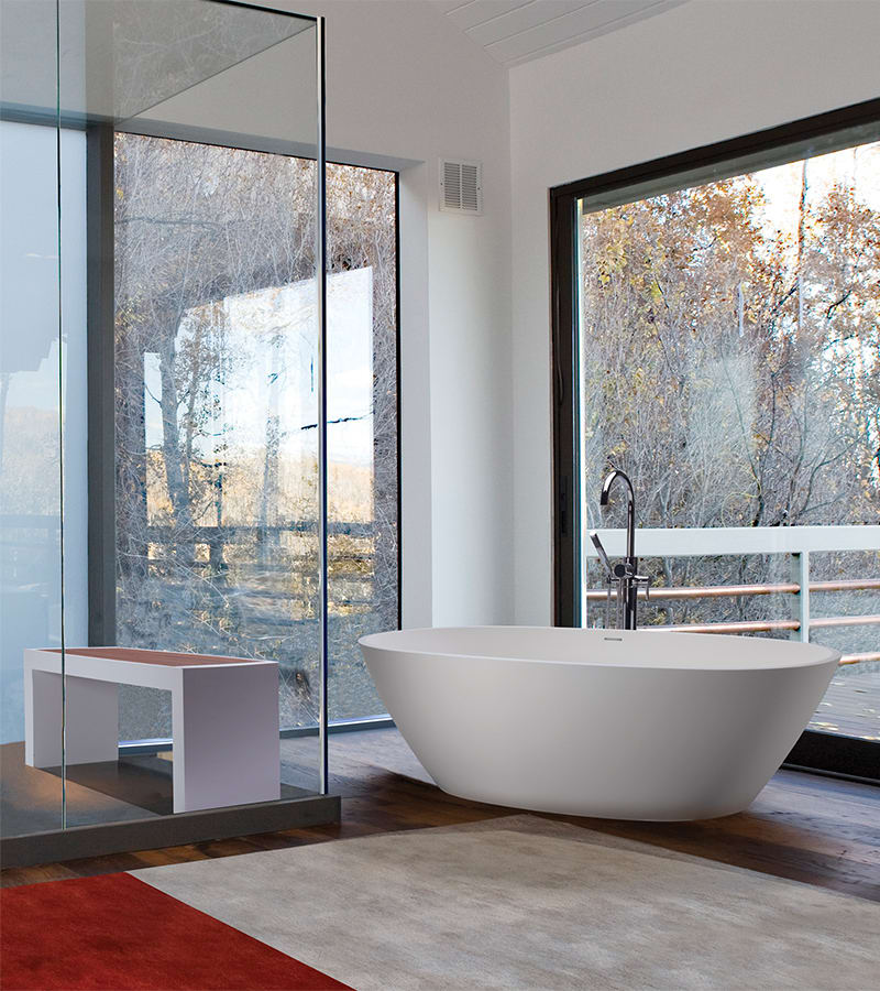 LS SERIES - Maia , Oval Shaped - Acu-Stream Jetted Freestanding Bathtub