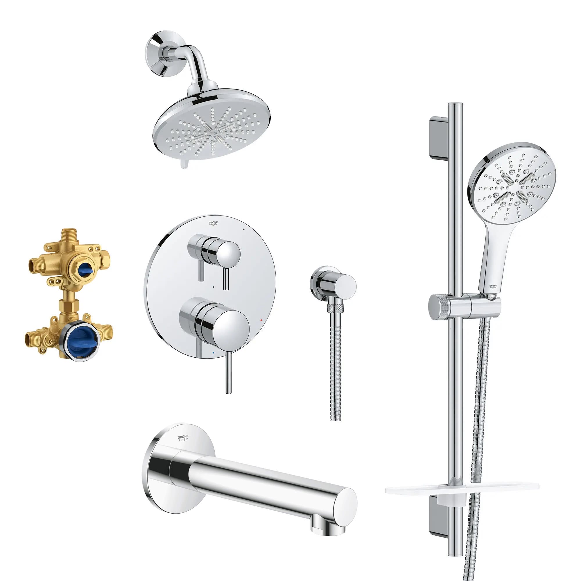 Grohe 29431TS 2-Handle Pressure Balance Tub/Shower Bundle