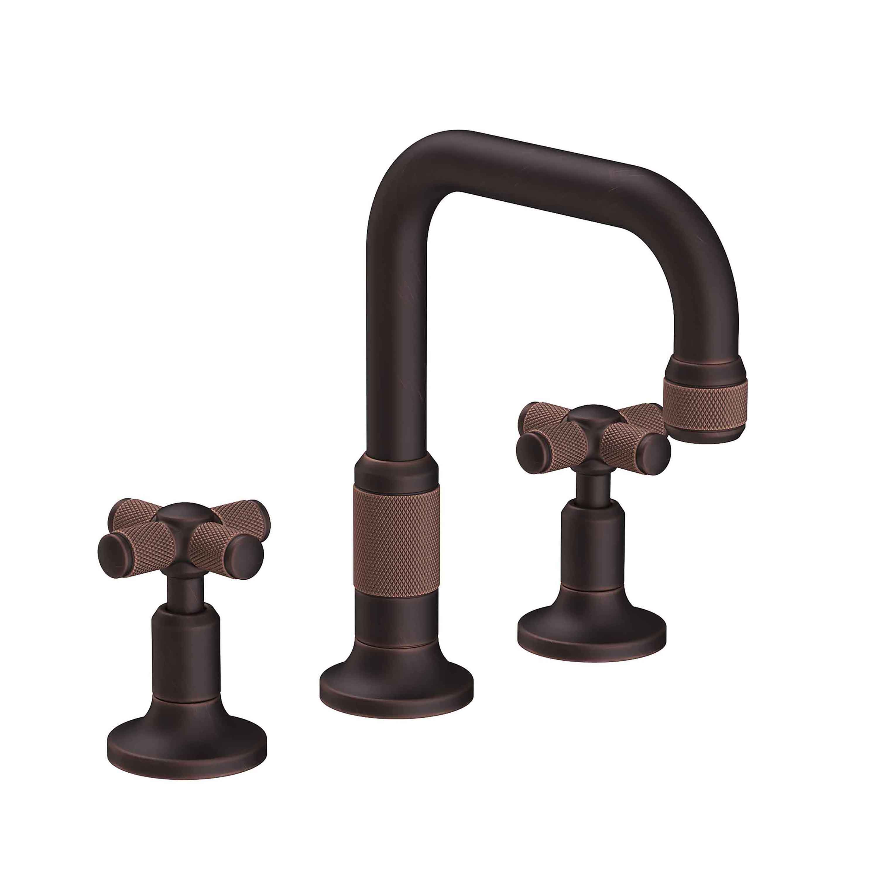 Newport Brass 3290/24S Satin Gold (PVD) Muncy 1.2 GPM Deck Mounted  Widespread Bathroom Faucet with Pop-Up Drain Assembly 