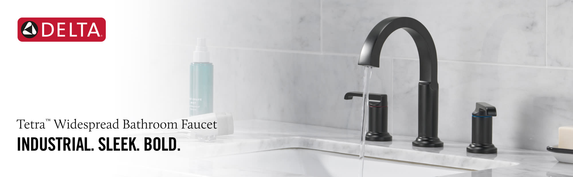 Delta 35588-DST Tetra Two Handle Widespread Bathroom Faucet