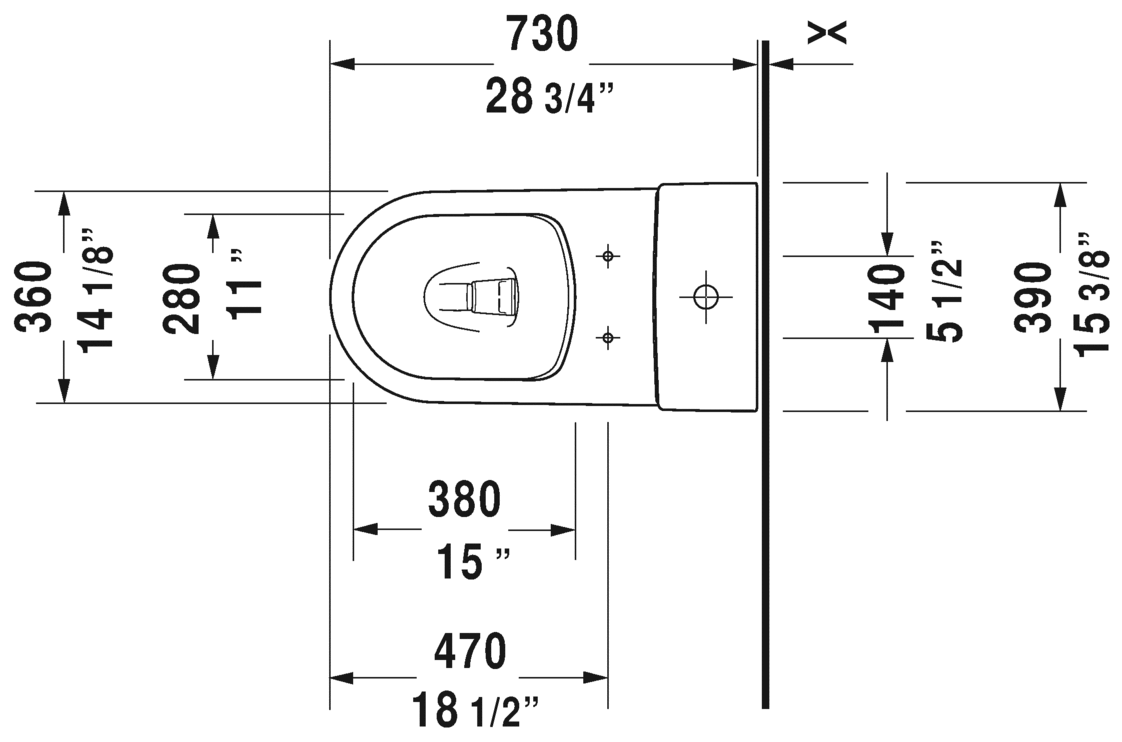 Duravit 217301 Me By Starck One Piece Toilet | QualityBath.com