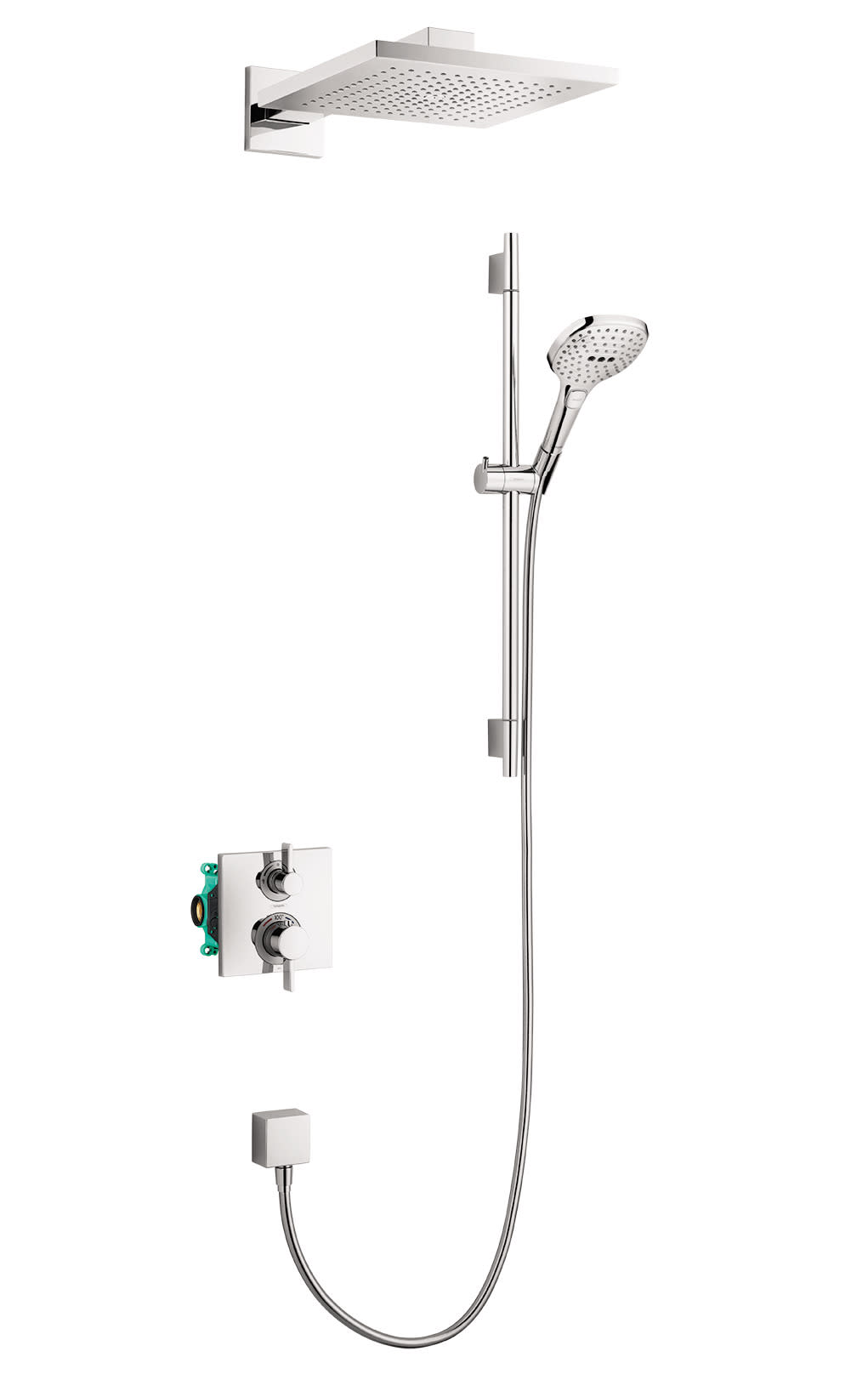 Hansgrohe 04914 Raindance E Thermostatic Showerhead/Wallbar Set