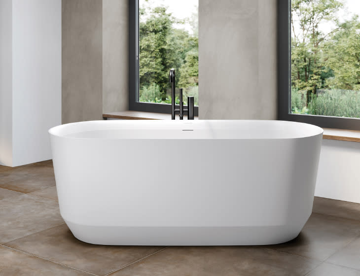 MTI S423-WH-GL Venet Freestanding Soaker Tub | QualityBath.com