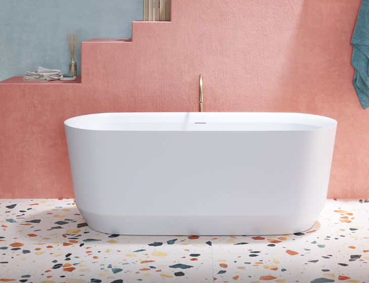 MTI S423-WH-GL Venet Freestanding Soaker Tub | QualityBath.com