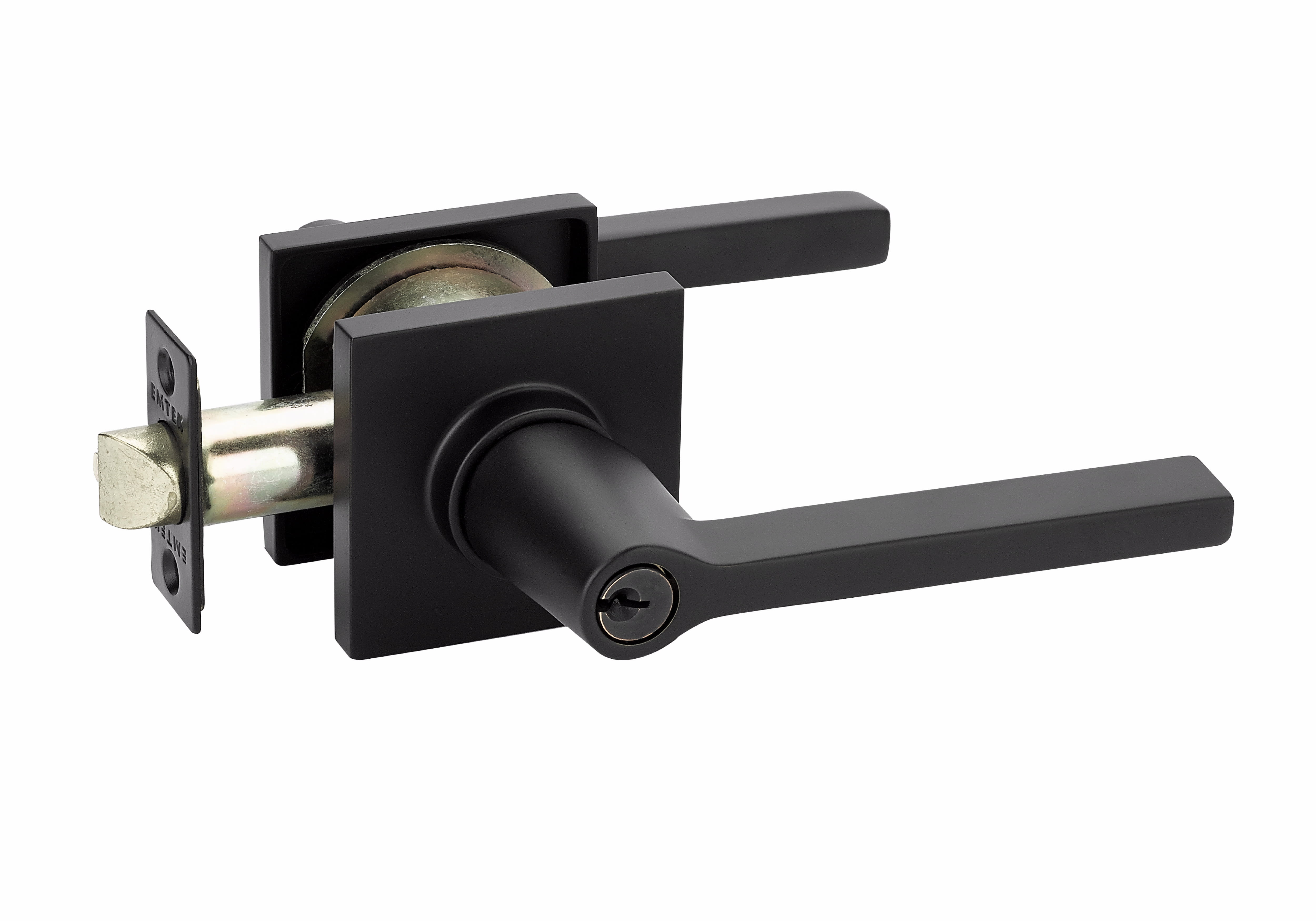 男の子向けプレゼント集結 Emtek 5122HLO Rosette Square With Lever Keyed Helios その他