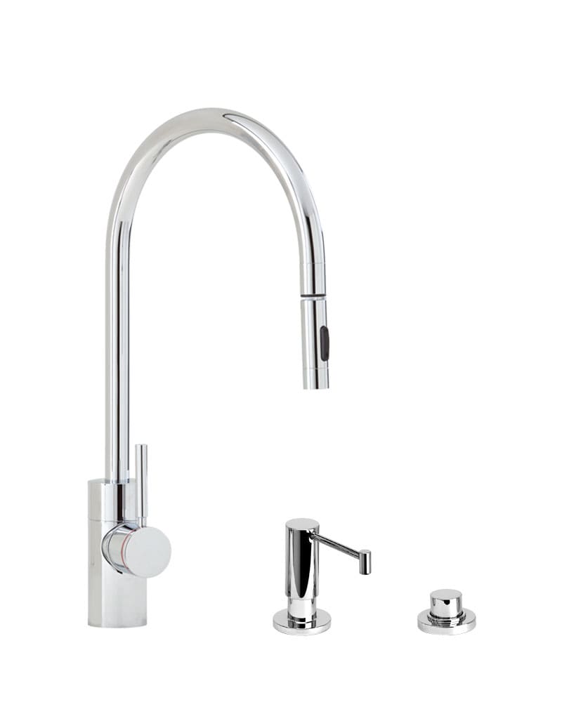 Waterstone 5400-3 Contemporary Plp Positive Lock Pulldown Kitchen Faucet-3  Piece Suite