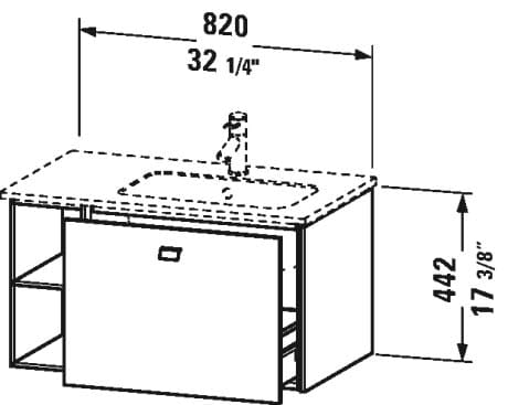 Duravit Br4014 Brioso 32 1 4 Wall Mount Vanity Qualitybath Com