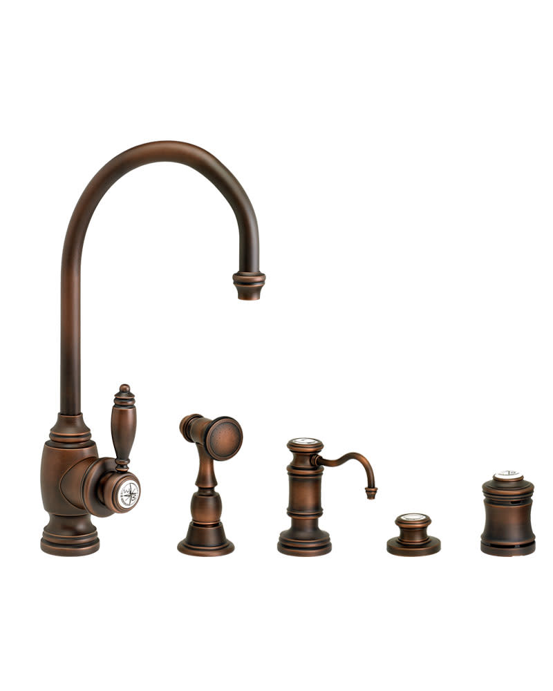 Waterstone 4900-DAP Hampton Prep Faucet Antique Brass Distressed Antique Pewter - 2