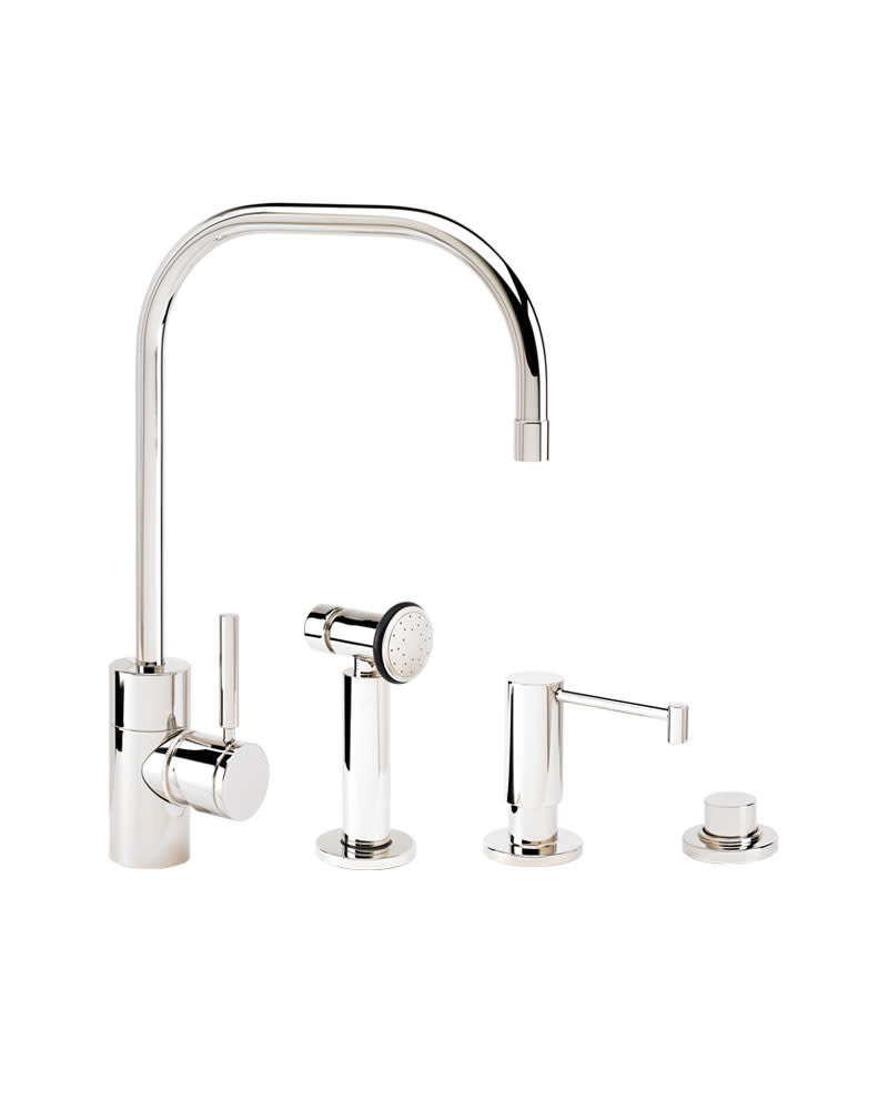 Waterstone 3825-3-AB Fulton Kitchen Faucet With Side Spray, Soap Dispenser,  And Air Switch