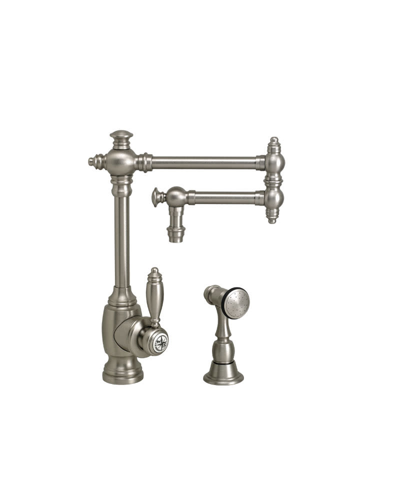 Waterstone 4100-12-1-PN Towson Kitchen Faucet With Side Spray 